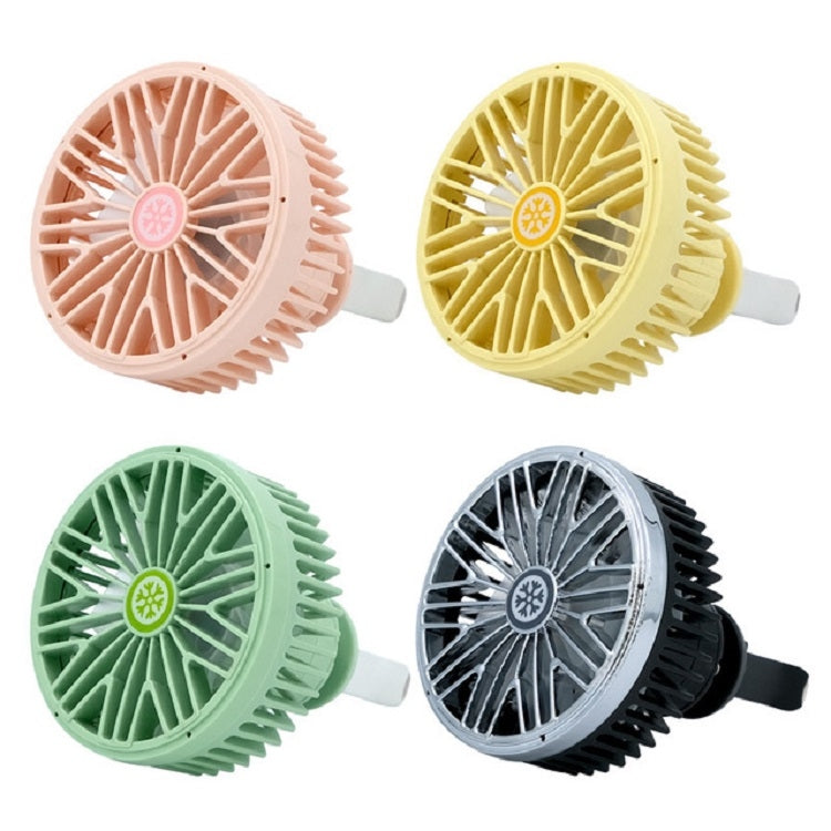 Car Vent Fan Multi-function USB Interface Mini LED Lamp Car Fan(Black) - Heating & Fans by PMC TechLife | Online Shopping South Africa | PMC TechLife