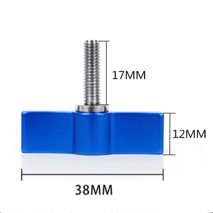 10PCS T-shaped Screw Multi-directional Adjustment Hand Screw Aluminum Alloy Handle Screw, Specification:M6(Blue) - Screws by PMC Jewellery | Online Shopping South Africa | PMC Jewellery | Buy Now Pay Later Mobicred