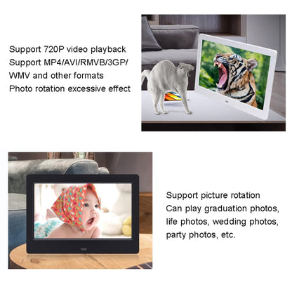 DPF-706-2.4G 7 inch Digital Photo Frame LED Wall Mounted Advertising Machine, Plug:UK Plug(Black) - 1.5-7.0 inch by PMC Jewellery | Online Shopping South Africa | PMC Jewellery | Buy Now Pay Later Mobicred