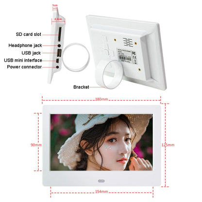 DPF-706 7 inch Digital Photo Frame LED Wall Mounted Advertising Machine, Plug:US Plug(Black) - 1.5-7.0 inch by PMC Jewellery | Online Shopping South Africa | PMC Jewellery | Buy Now Pay Later Mobicred