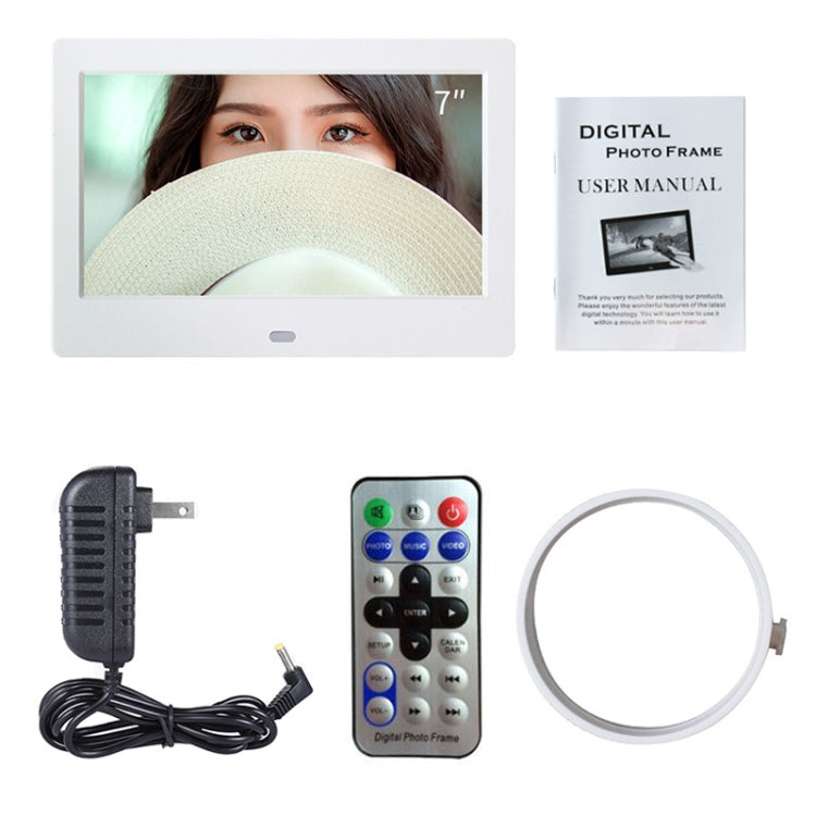 DPF-706 7 inch Digital Photo Frame LED Wall Mounted Advertising Machine, Plug:UK Plug(Black) - free shipping - PMC Jewellery - Order now!