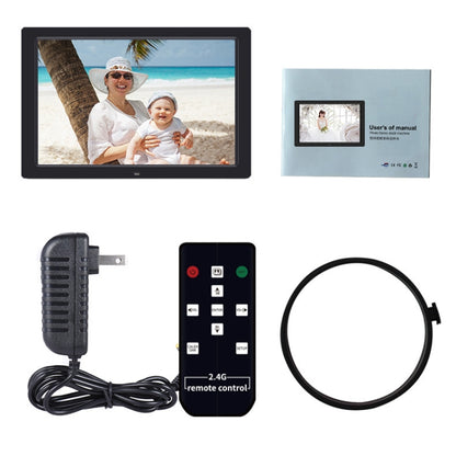 DPF-1201 12 inch 1280x800 Resolution Wall Mounted Advertising Machine LCD Electronic Photo Frame, Plug:EU Plug(Black) - 11-15 inch by PMC Jewellery | Online Shopping South Africa | PMC Jewellery | Buy Now Pay Later Mobicred