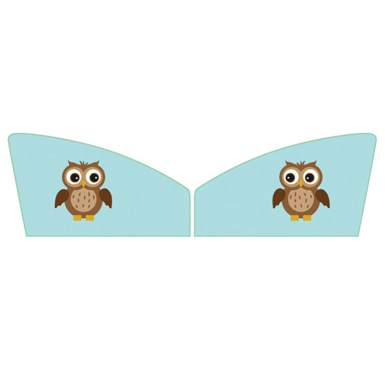 1 Pair Car Window Magnet Sunshade Curtain Heat Insulation Sun Block(Blue Owl) - Sound & Heat Insulation Cotton by PMC Jewellery | Online Shopping South Africa | PMC Jewellery | Buy Now Pay Later Mobicred