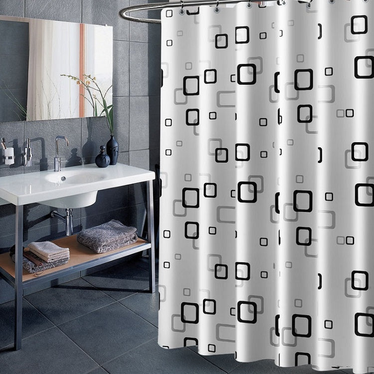 Bathroom Thick Waterproof Shower Curtain, Size:180X220cm, Style:with Copper Buckle - Curtains by PMC Jewellery | Online Shopping South Africa | PMC Jewellery