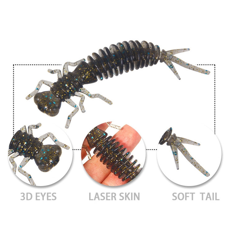 15 PCS 8-color Larvae Silicone Soft Bait Lure Bait, Size:75MM(Pink) - Fishing Lures by PMC TechLife | Online Shopping South Africa | PMC TechLife | Buy Now Pay Later Mobicred