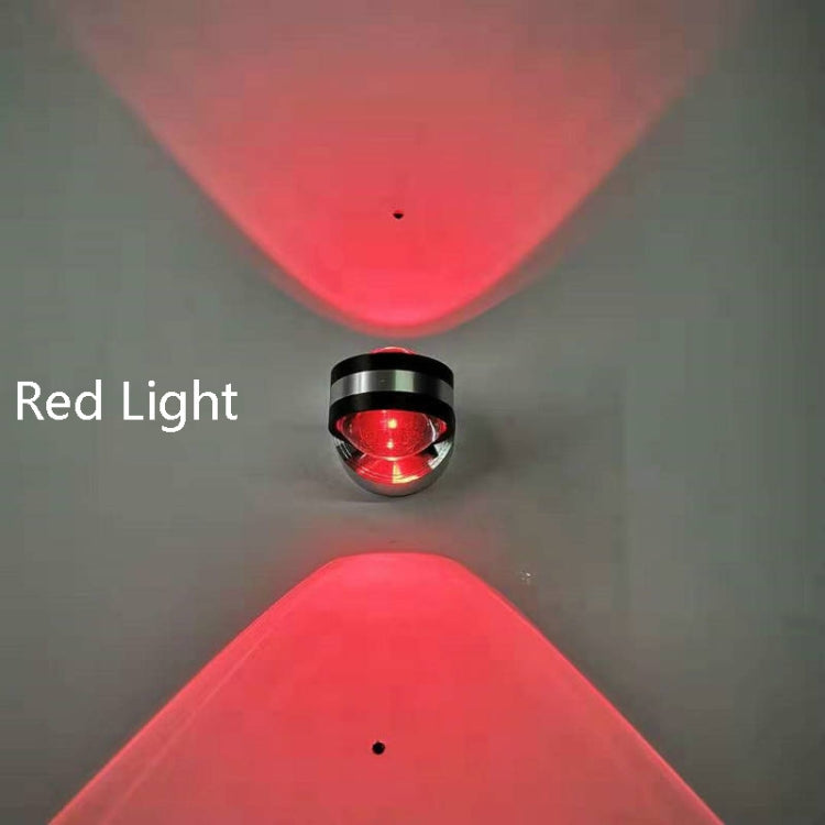 LED Up And Down Light Wall Light Double-Sided Crystal Aluminum Lights Upper Outlet, Power:6W(Red Light) - Wall Lamps by PMc TechLife | Online Shopping South Africa | PMc TechLife | Buy Now Pay Later Mobicred