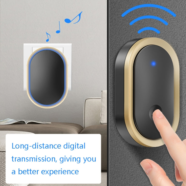CACAZI A99 Home Smart Remote Control Doorbell Elderly Pager, Style:US Plug(Silver) - free shipping - PMC TechLife - Order now!