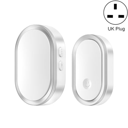 CACAZI A99 Home Smart Remote Control Doorbell Elderly Pager, Style:UK Plug(Silver) - Wireless Doorbell by CACAZI | Online Shopping South Africa | PMC Jewellery | Buy Now Pay Later Mobicred