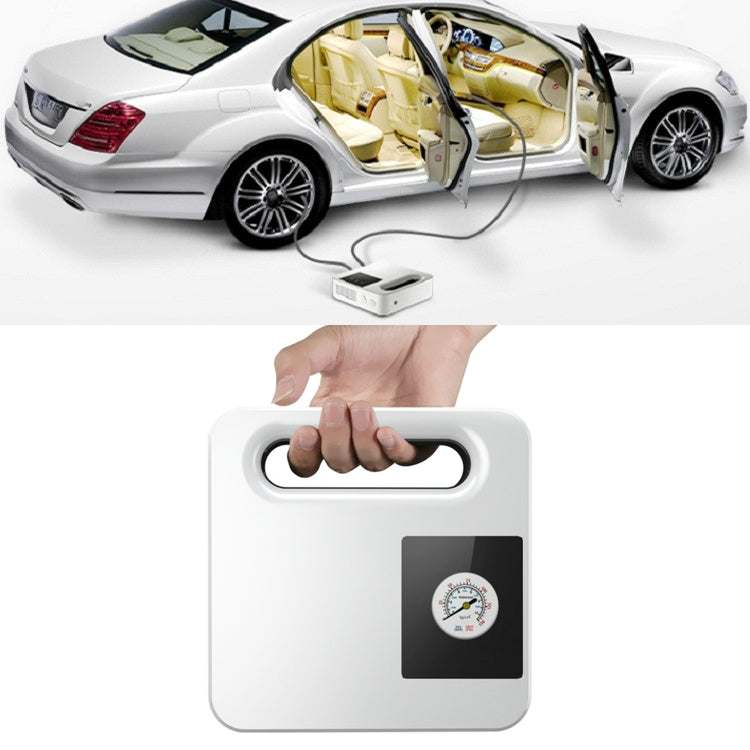 12V Car Air Pump Car Portable Tire Electric Pump, Style:Mechanical Version (White) - Inflatable Pump by PMC TechLife | Online Shopping South Africa | PMC TechLife