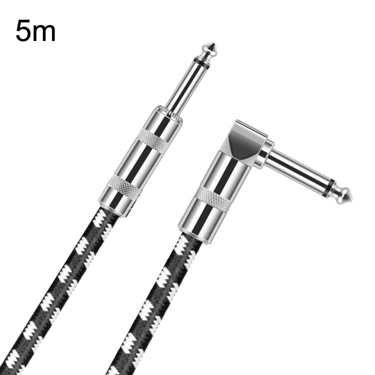 5m 1 Straight Head +1 Elbow Head 6.35mm Guitar Cable Oxygen-Free Copper Core TS Large Two-core Cable - free shipping - PMC TechLife - Order now!