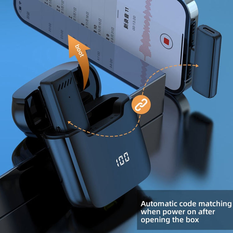S13 One To Two Yellow Case USB-C/Type-C Interface Wireless Lavalier Noise Canceling Microphone with Charging Case - Microphone by PMC TechLife | Online Shopping South Africa | PMC TechLife | Buy Now Pay Later Mobicred