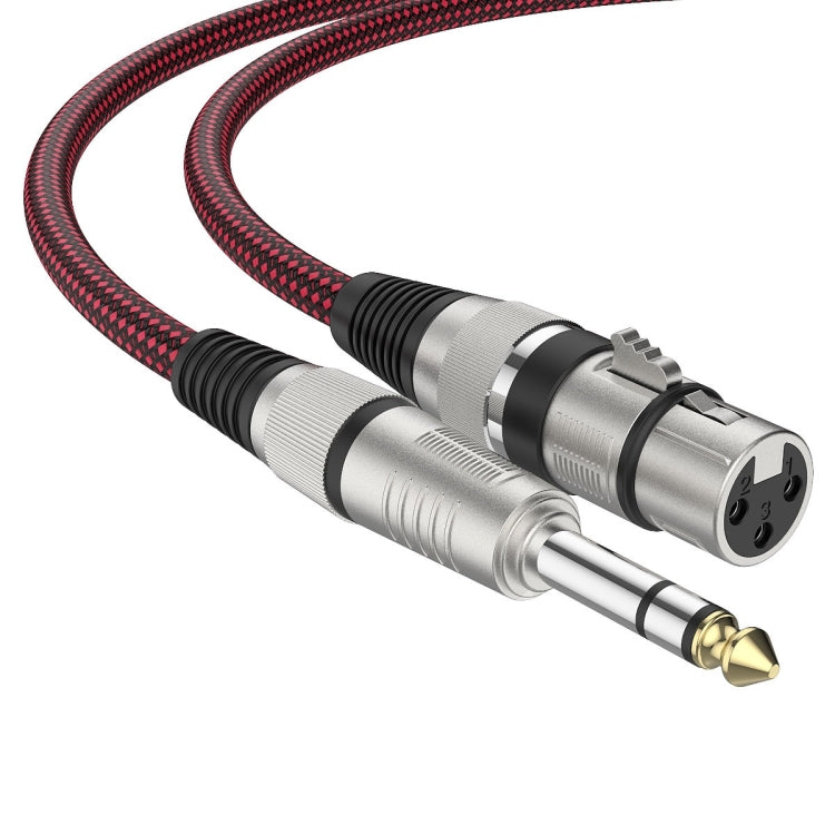 12m Red and Black Net TRS 6.35mm Male To Caron Female Microphone XLR Balance Cable - Microphone Audio Cable & Connector by PMC Jewellery | Online Shopping South Africa | PMC Jewellery | Buy Now Pay Later Mobicred