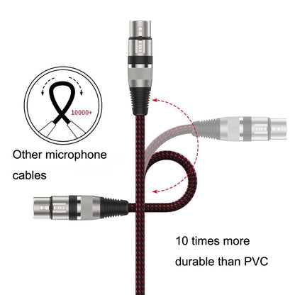 25m Red and Black Net TRS 6.35mm Male To Caron Female Microphone XLR Balance Cable - Microphone Audio Cable & Connector by PMC Jewellery | Online Shopping South Africa | PMC Jewellery | Buy Now Pay Later Mobicred