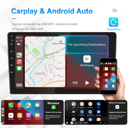 A3196 10 Inch Car Android Large Screen Navigation Central Control Screen 2+64G Player with CarPlay, Style:Standard+AHD Camera - Car MP3 & MP4 & MP5 by PMC Jewellery | Online Shopping South Africa | PMC Jewellery | Buy Now Pay Later Mobicred