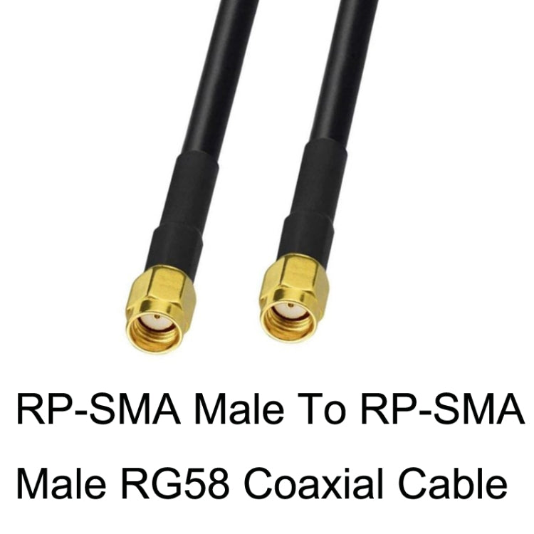 RP-SMA Male To RP-SMA Male RG58 Coaxial Adapter Cable, Cable Length:10m - Connectors by PMC Jewellery | Online Shopping South Africa | PMC Jewellery | Buy Now Pay Later Mobicred