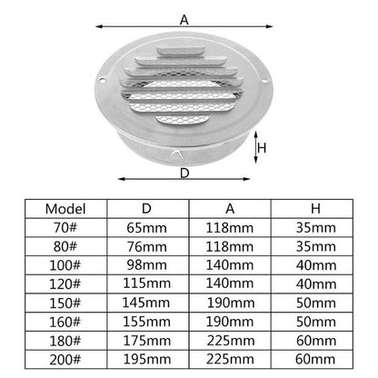 200mm External Wall Stainless Steel Flat Head Rain and Insect Proof Bird Hood - Air Vent Grille by PMC Jewellery | Online Shopping South Africa | PMC Jewellery