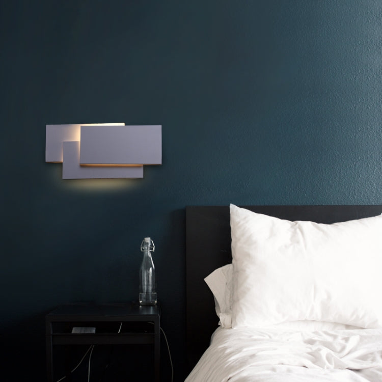 White circle 18W Creative Simple Bedroom Bedside Living Room Restaurant Hotel Study Hall Corridor Aisle Light LED Tower Stack Wall Lamp(White Light) - Wall Lamps by PMc TechLife | Online Shopping South Africa | PMc TechLife | Buy Now Pay Later Mobicred