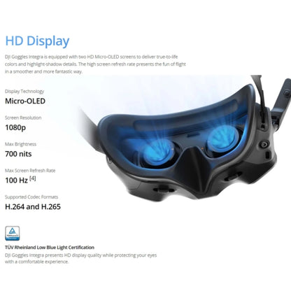 Original DJI Goggles Integra With Two 1080p Micro-OLED Screens Up to 100Hz Refresh Rate - Other Accessories by DJI | Online Shopping South Africa | PMC Jewellery | Buy Now Pay Later Mobicred