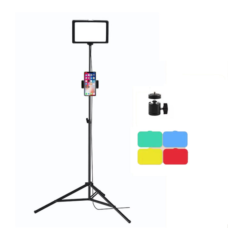 6 Inch 3200-5500K Three-color Temperature Photography Flat-panel Live Fill Light,Spec: 0.5m Bracket - Selfie Light by PMC Jewellery | Online Shopping South Africa | PMC Jewellery | Buy Now Pay Later Mobicred