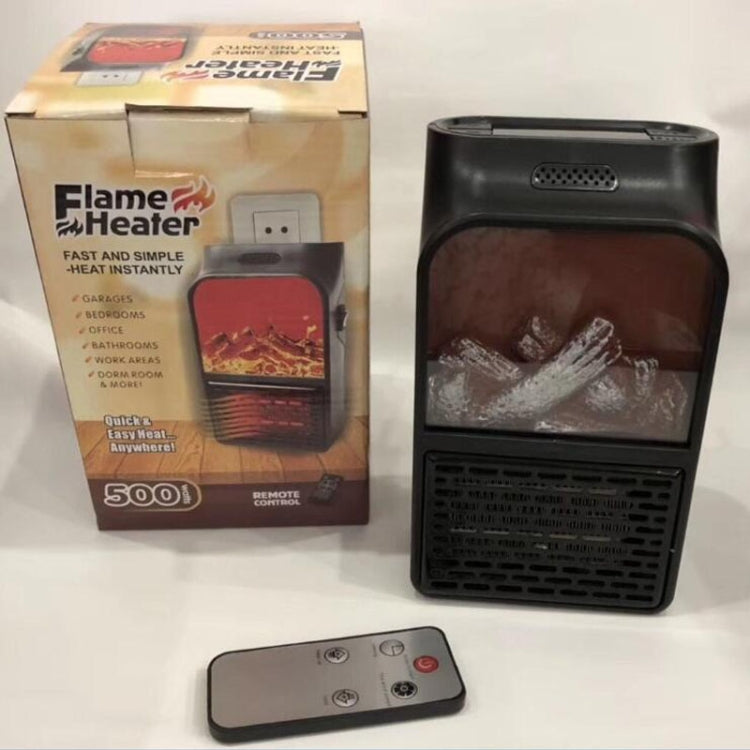 Flame Simulation Mini Portable Desktop Heater, Style:Without Remote Control, Plug Type:US(Black) - Electric Heaters by PMC Jewellery | Online Shopping South Africa | PMC Jewellery | Buy Now Pay Later Mobicred