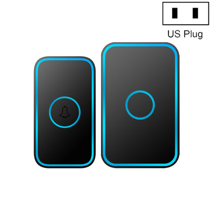 CACAZI A78 Long-Distance Wireless Doorbell Intelligent Remote Control Electronic Doorbell, Style:US Plug(Elegant Black) - Wireless Doorbell by CACAZI | Online Shopping South Africa | PMC Jewellery | Buy Now Pay Later Mobicred