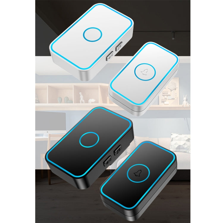 CACAZI A78 Long-Distance Wireless Doorbell Intelligent Remote Control Electronic Doorbell, Style:US Plug(Elegant Black) - Wireless Doorbell by CACAZI | Online Shopping South Africa | PMC Jewellery | Buy Now Pay Later Mobicred