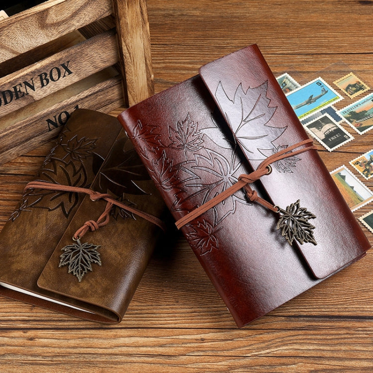 A6 PU Maple Retro Straps Handbook Loose-leaf Notebook(Pink) - free shipping - PMc TechLife - Order now!