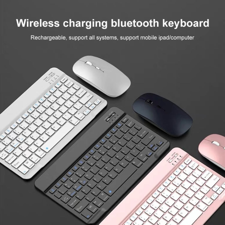 YS-001 9.7-10.1 Inch Tablets Phones Universal Mini Wireless Bluetooth Keyboard, Style:with Bluetooth Mouse(White) - Universal Keyboard by PMC Jewellery | Online Shopping South Africa | PMC Jewellery