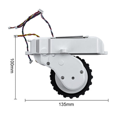 2 PCS Sweep And Mop Machine Walking Wheel For Mijia STYJ02YM / MVVC01-JG(White) - Other Accessories by PMC Jewellery | Online Shopping South Africa | PMC Jewellery | Buy Now Pay Later Mobicred