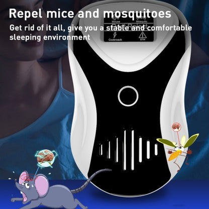 Ultrasonic Multifunctional Mouse Repeller Energy-Saving Silent Insect Repeller, Plug Type:UK Plug(Black White) - Repellents by PMC Jewellery | Online Shopping South Africa | PMC Jewellery | Buy Now Pay Later Mobicred