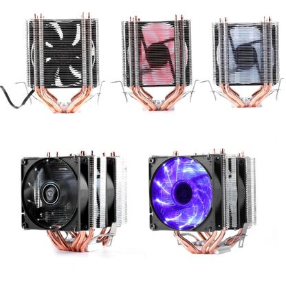 Desktop Computer 4 Copper Tube CPU Radiator Super Quiet Without Light 3-pin Double Fan - Fan Cooling by PMC Jewellery | Online Shopping South Africa | PMC Jewellery | Buy Now Pay Later Mobicred