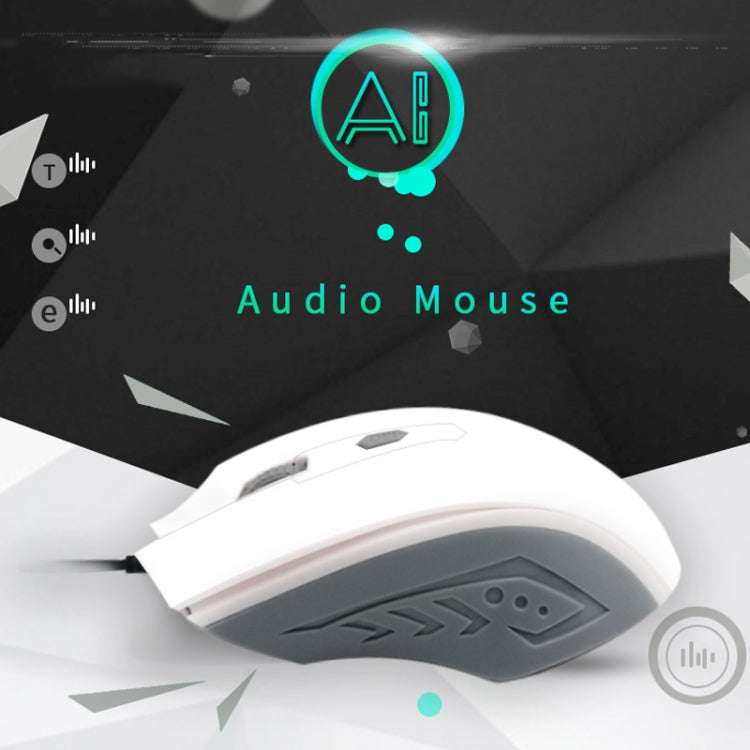 Pcsensor MOS4 4 Keys 2400DPI Game Intelligent Voice Recognition Input Mouse, Cable Length: 1.5m(Sound) - free shipping - PMC Jewellery - Order now!