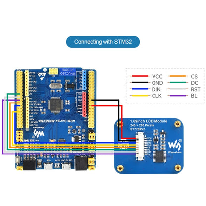 Waveshare 1.69 Inch 240×280 Resolution IPS LCD Display Module With SPI Interface - LCD & LED Display Module by Waveshare | Online Shopping South Africa | PMC Jewellery