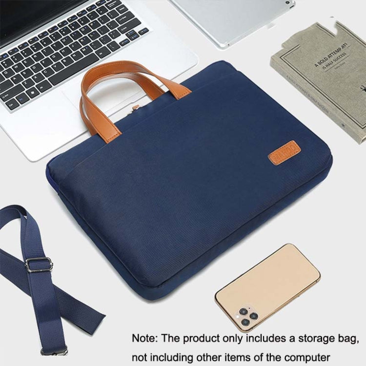 For MacBook 15.6-16.1 Inches MAHOO 10188 Ultra-Thin Hand Computer Bag Messenger Laptop Bag, Color:Dark Blue+Black Mouse Pad - 15.6 - 17 inch by PMC Jewellery | Online Shopping South Africa | PMC Jewellery | Buy Now Pay Later Mobicred