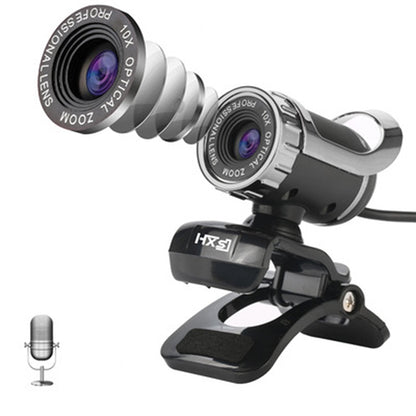 HXSJ A859 480P Computer Network Course Camera Video USB Camera Built-in Sound-absorbing Microphone(No Camera Function Silver) - HD Camera by HXSJ | Online Shopping South Africa | PMC Jewellery | Buy Now Pay Later Mobicred