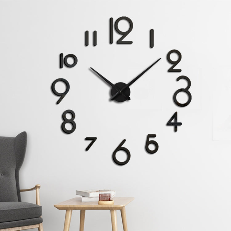 Creative DIY Acrylic Clock Home Digital Wall Clock(Black) - DIY Clocks by PMc TechLife | Online Shopping South Africa | PMc TechLife | Buy Now Pay Later Mobicred
