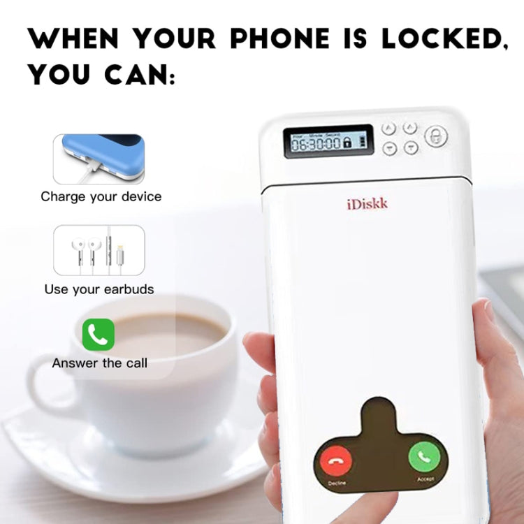 IDISKK Cell Phone Lock Box With Timer For Mobile Phones Within 6.7 Inch - Others Accessories by IDISKK | Online Shopping South Africa | PMC Jewellery | Buy Now Pay Later Mobicred