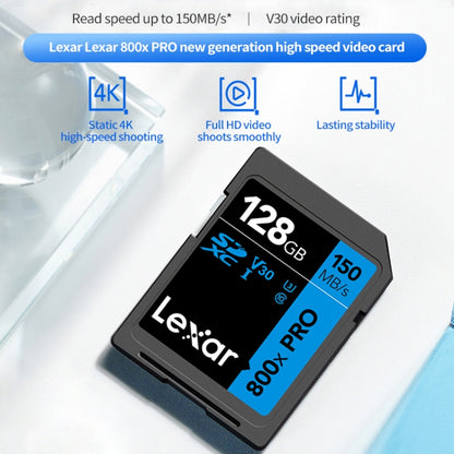 Lexar SD-800X Pro High Speed SD Card SLR Camera Memory Card, Capacity: 128GB - SD Card by Lexar | Online Shopping South Africa | PMC Jewellery | Buy Now Pay Later Mobicred