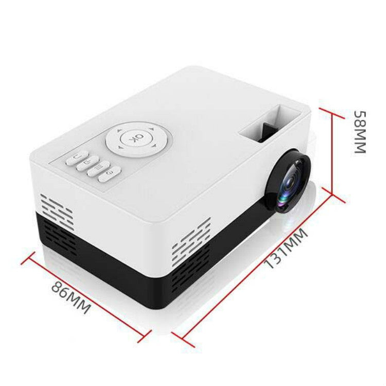 S261/J16 Home Mini HD 1080P Portable LED Projector, Support TF Card / AV / U Disk, Plug Specification:UK Plug(Yellow White) - free shipping - PMC Jewellery - Order now!