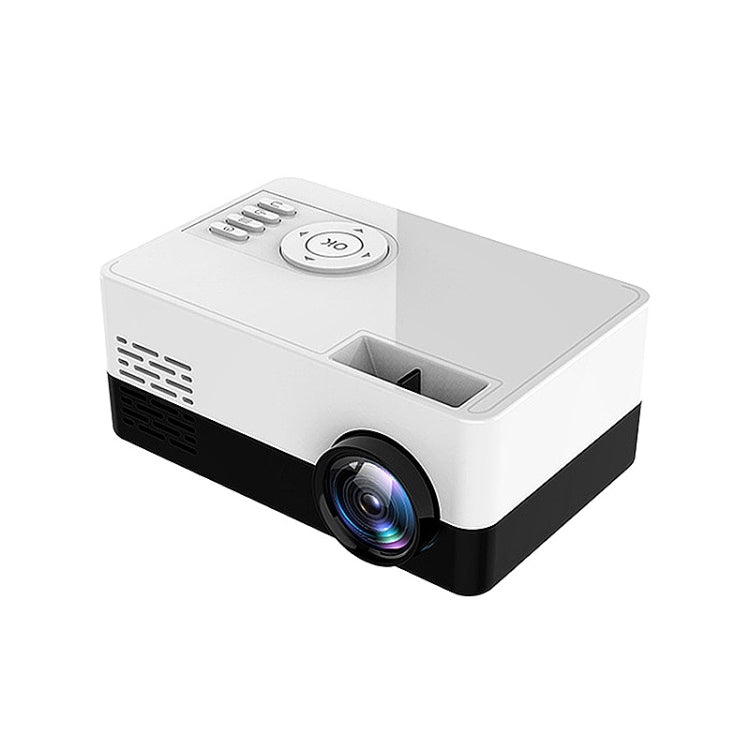 S261/J16 Home Mini HD 1080P Portable LED Projector, Support TF Card / AV / U Disk, Plug Specification:AU Plug(White Black) - Mini Projector by PMC Jewellery | Online Shopping South Africa | PMC Jewellery | Buy Now Pay Later Mobicred