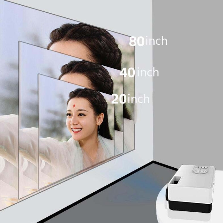 S261/J16 Home Mini HD 1080P Portable LED Projector, Support TF Card / AV / U Disk, Plug Specification:AU Plug(White Black) - Mini Projector by PMC Jewellery | Online Shopping South Africa | PMC Jewellery | Buy Now Pay Later Mobicred