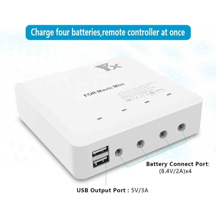 For DJI Mavic Mini Charger Battery USB 6 in 1 Hub Intelligent Battery Controller Charger, Plug Type:EU Plug - Other by PMC Jewellery | Online Shopping South Africa | PMC Jewellery | Buy Now Pay Later Mobicred