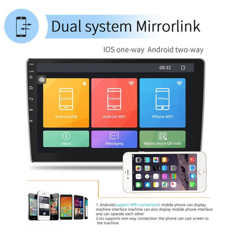 Universal Machine Android Smart Navigation Car Navigation DVD Reversing Video Integrated Machine, Size:10inch 2+16G, Specification:Standard - Car DVD by PMC TechLife | Online Shopping South Africa | PMC TechLife | Buy Now Pay Later Mobicred