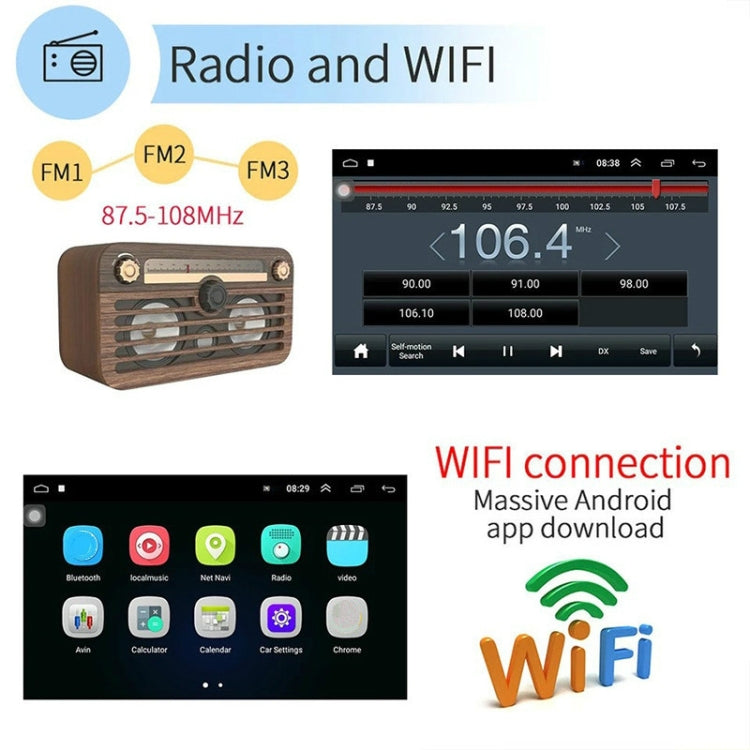 Universal Machine Android Smart Navigation Car Navigation DVD Reversing Video Integrated Machine, Size:10inch 1+16G, Specification:Standard+4 Lights Camera - Car DVD by PMC TechLife | Online Shopping South Africa | PMC TechLife | Buy Now Pay Later Mobicred