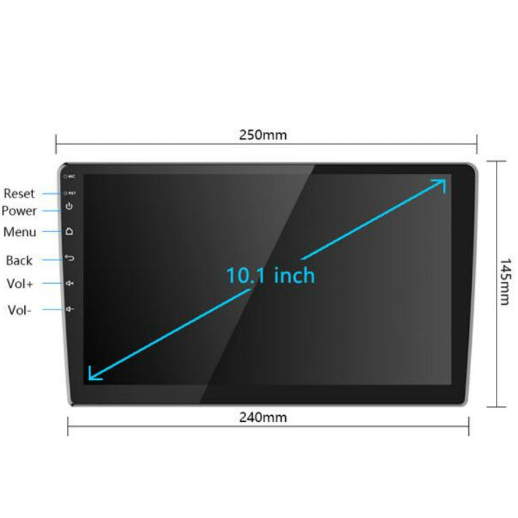 Universal Machine Android Smart Navigation Car Navigation DVD Reversing Video Integrated Machine, Size:10inch 1+16G, Specification:Standard+8 Lights Camera - Car DVD by PMC TechLife | Online Shopping South Africa | PMC TechLife | Buy Now Pay Later Mobicred