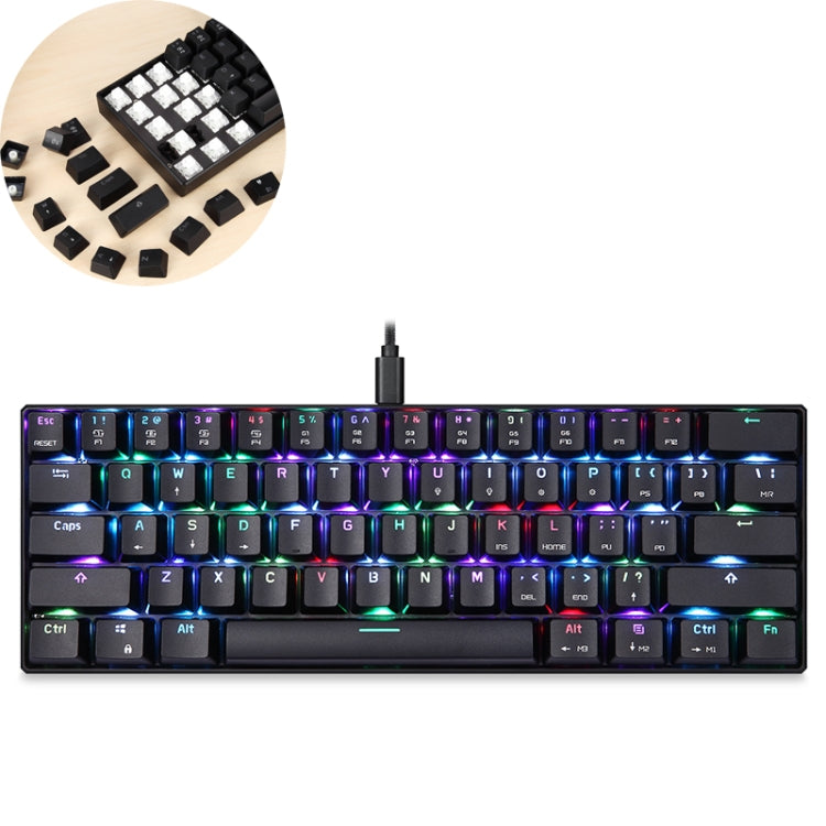 MOTOSPEED CK61 61 Keys  Wired Mechanical Keyboard RGB Backlight with 14 Lighting Effects, Cable Length: 1.5m, Colour: BOX Shaft - Wired Keyboard by MOTOSPEED | Online Shopping South Africa | PMC Jewellery | Buy Now Pay Later Mobicred