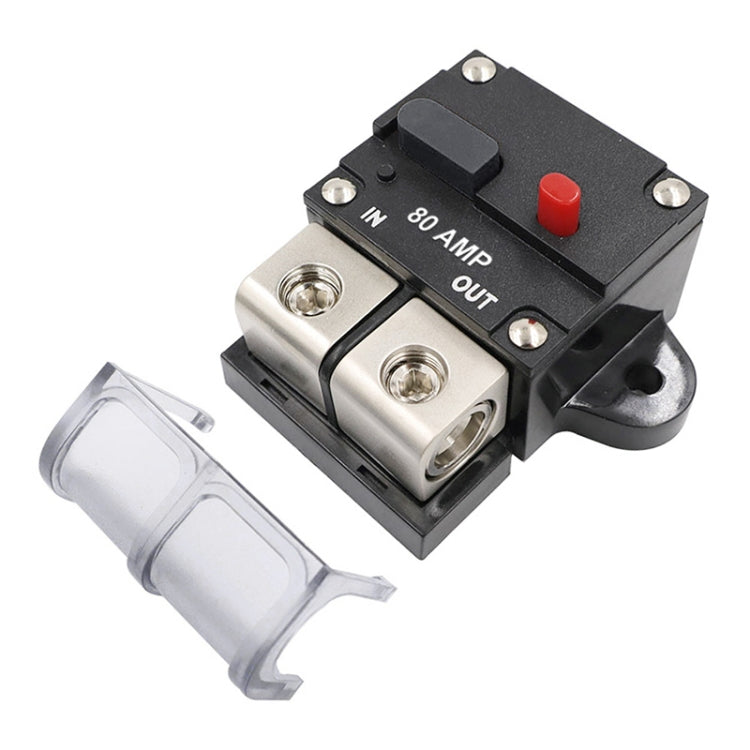 80A Auto Circuit Breaker Car Audio Fuse Holder Power Insurance Automatic Switch(Black) - Fuse by PMC Jewellery | Online Shopping South Africa | PMC Jewellery | Buy Now Pay Later Mobicred