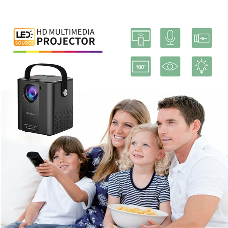 C500 Portable Mini LED Home HD Projector, Style:Same Screen Version(Black) - Mini Projector by PMC Jewellery | Online Shopping South Africa | PMC Jewellery | Buy Now Pay Later Mobicred