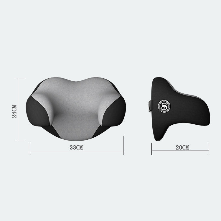 U-shaped Car Headrest Car Memory Foam Neck Pillow(Apricot Grey) - Seat Accessories by PMC Jewellery | Online Shopping South Africa | PMC Jewellery | Buy Now Pay Later Mobicred