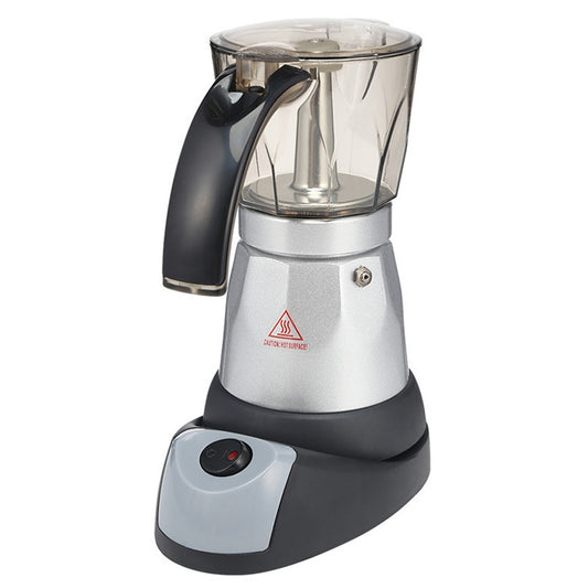 3 to 6 Cup Aluminium Alloy Electric Moka Coffee Pot Percolator EU Plug - Coffee Tools by PMC Jewellery | Online Shopping South Africa | PMC Jewellery